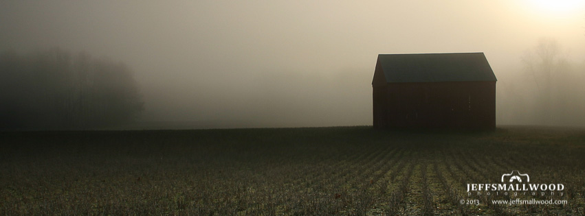 Foggy Barn