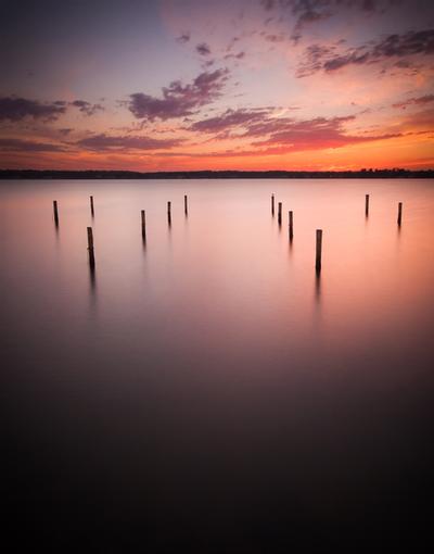 Click to view full screen - The Boats Are Gone and the Sun is Setting