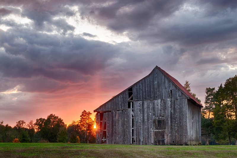 Click to view full screen - Barn on Fire